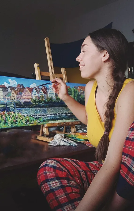 Portrait of Karina Semenyuk, who works in the Artist style (Riedlingen, Germany)